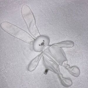 Nattou white bunny lovey soother security